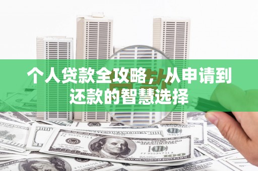 库尔勒个人贷款全攻略，从申请到还款的智慧选择