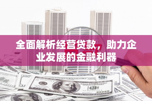 库尔勒全面解析经营贷款，助力企业发展的金融利器