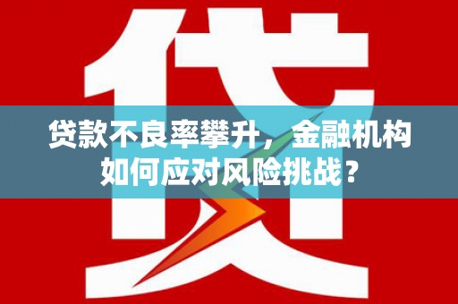库尔勒贷款不良率攀升，金融机构如何应对风险挑战？