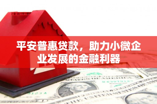 库尔勒平安普惠贷款，助力小微企业发展的金融利器