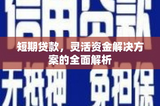 库尔勒短期贷款，灵活资金解决方案的全面解析