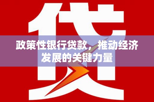 库尔勒政策性银行贷款，推动经济发展的关键力量